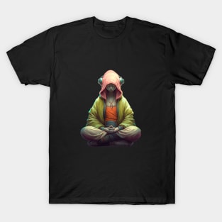 Meditating Cyber Girl T-Shirt